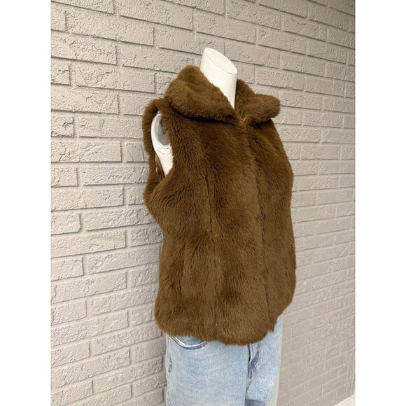Vintage Setmar New York Women’s Brown Faux Fur Vest S/M - Picture 3 of 8